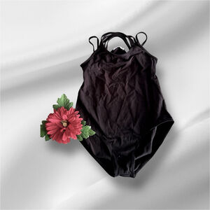 BLACK LEOTARD-SIZE 14/16